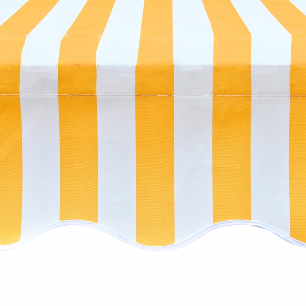 Awning Top Sunshade Canvas Orange & White 3.5x2.5 m