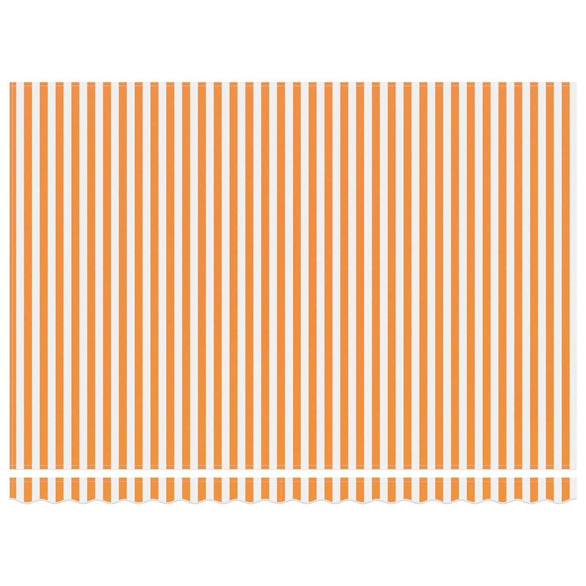 Awning Replacement Fabric Orange and White 450x300 cm Polyester