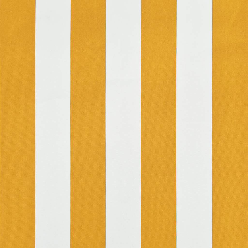 143752 vidaXL Retractable Awning 150x150 cm Yellow and White