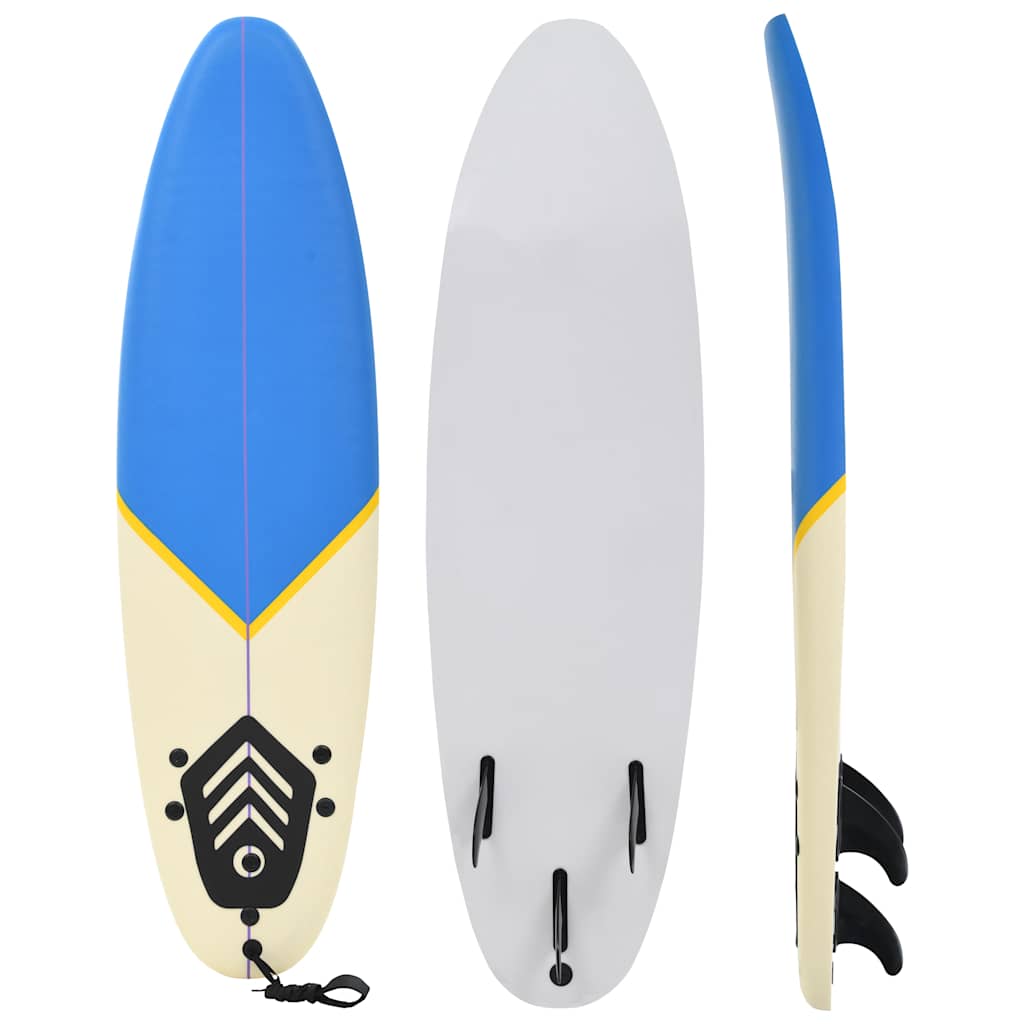 91687 vidaXL Surfboard 170 cm Blue and Cream