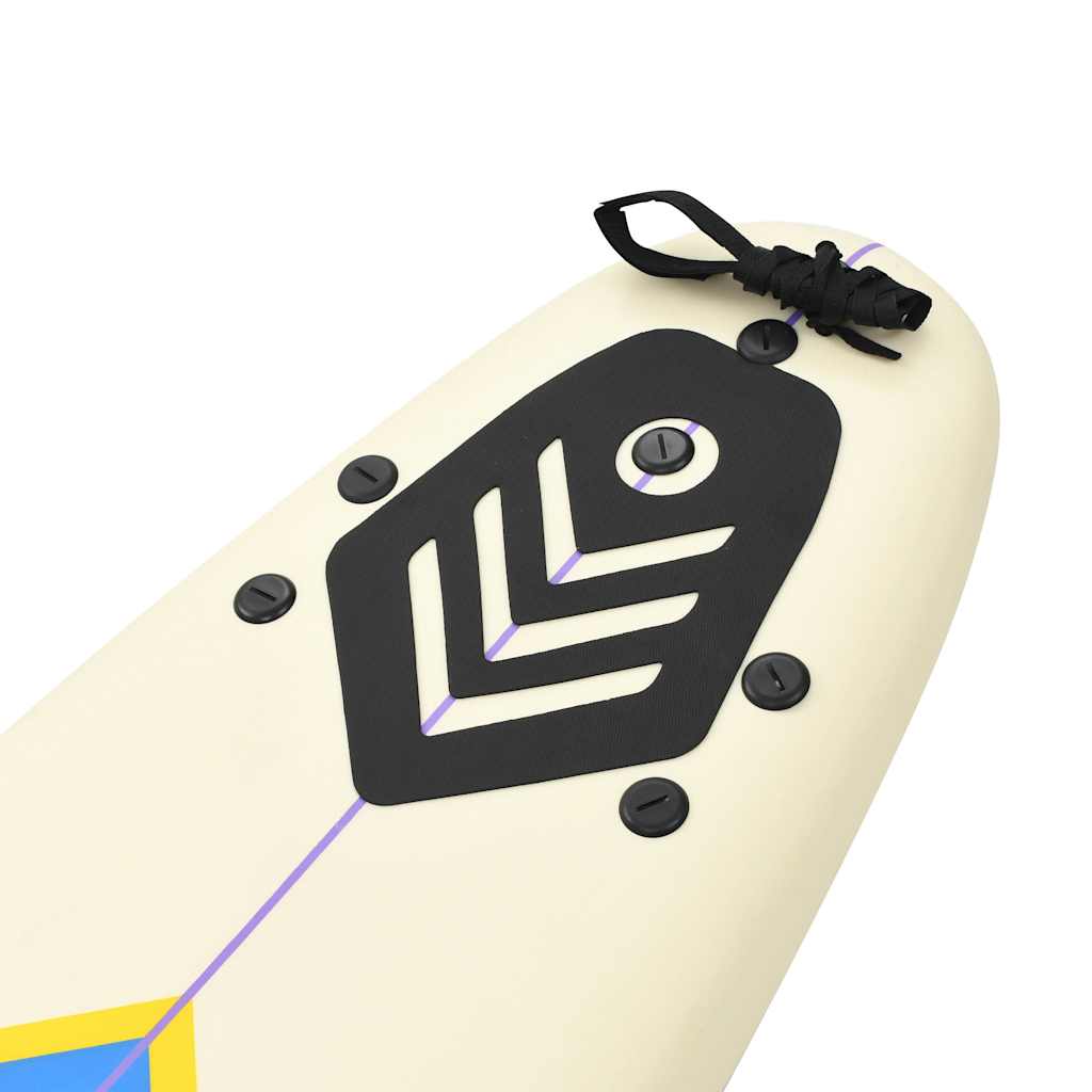 91687 vidaXL Surfboard 170 cm Blue and Cream