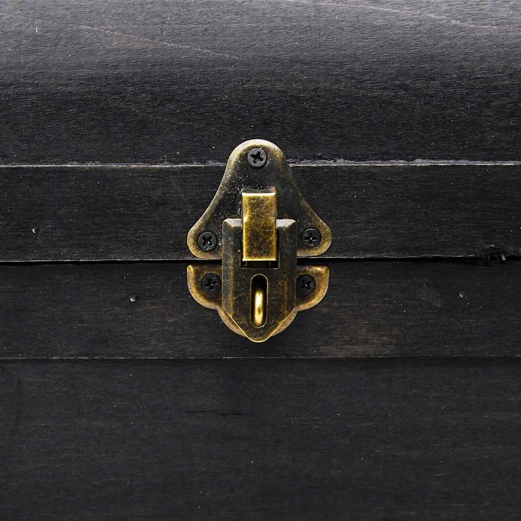 275394 vidaXL Treasure Chest Wood Black 90x51x42 cm(60797)