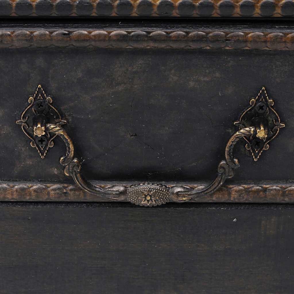 275394 vidaXL Treasure Chest Wood Black 90x51x42 cm(60797)