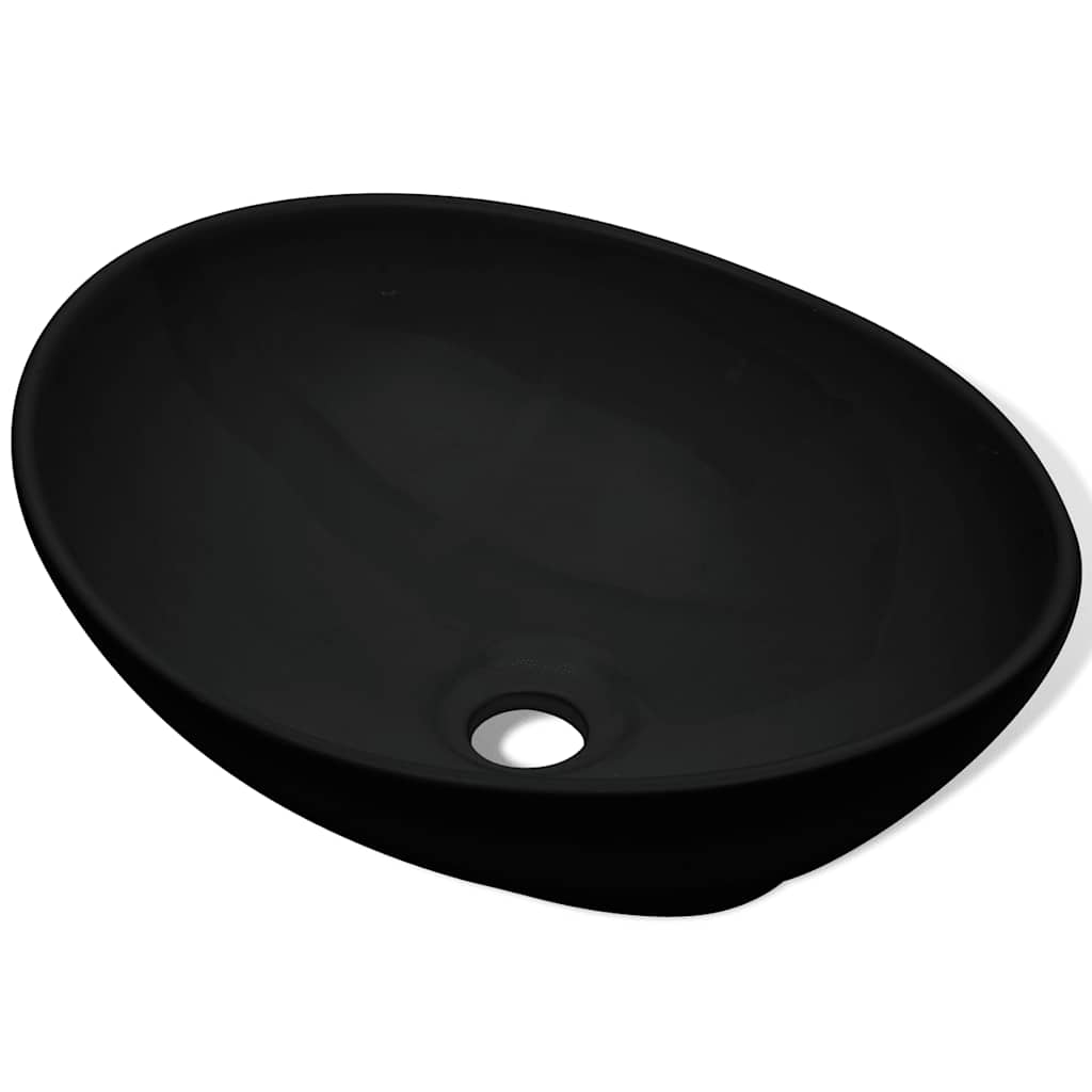 Ceramic Basin 40x33 cm Black Ceramic