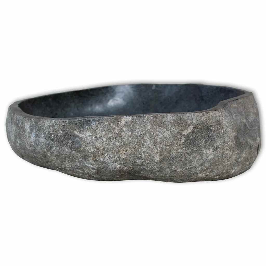 275410 vidaXL Wash Basin River Stone (242668)