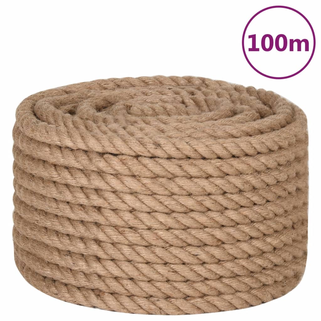 vidaXL Rope 100% Jute 20 mm 100 m