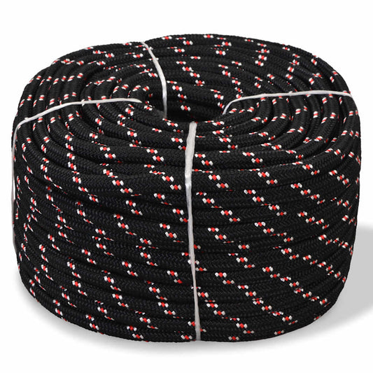 143815 vidaXL Marine Rope Polypropylene 18 mm 50 m Black