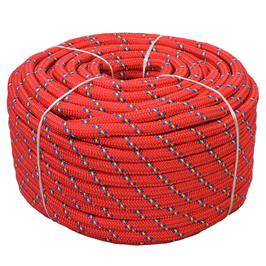 143823 vidaXL Marine Rope Polypropylene 18 mm 50 m Red