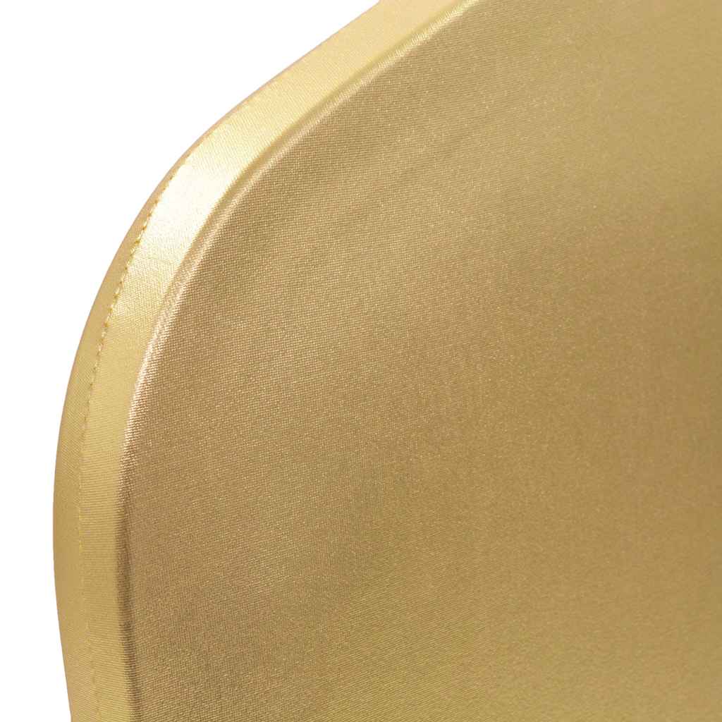 133556 vidaXL 6 pcs Chair Covers Stretch Gold
