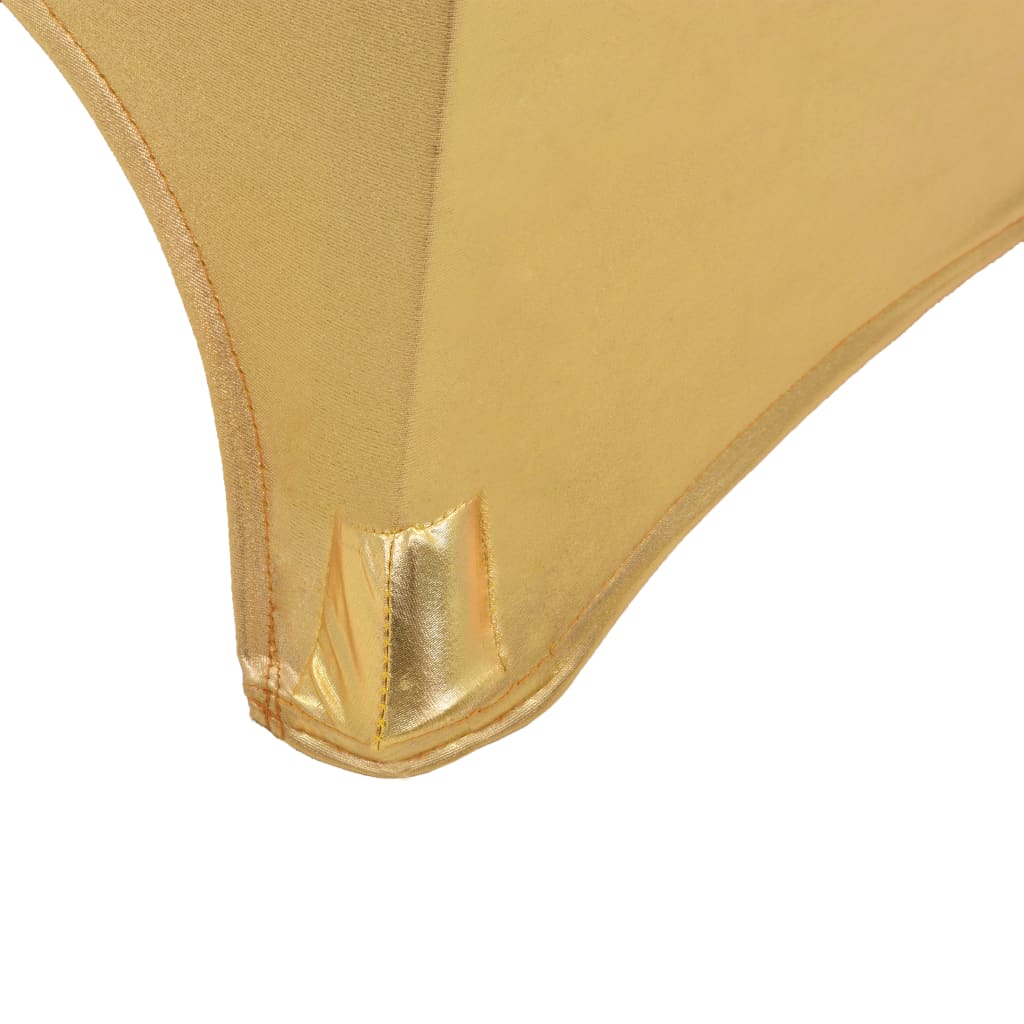 2 pcs Table Covers Stretch 70 cm Gold