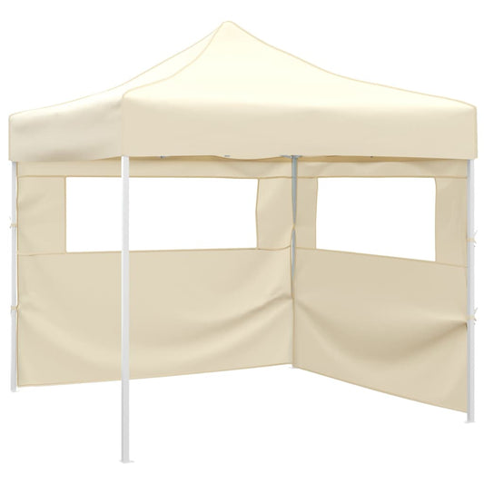 44960 vidaXL Foldable Tent with 2 Walls 291x291x315 cm Cream