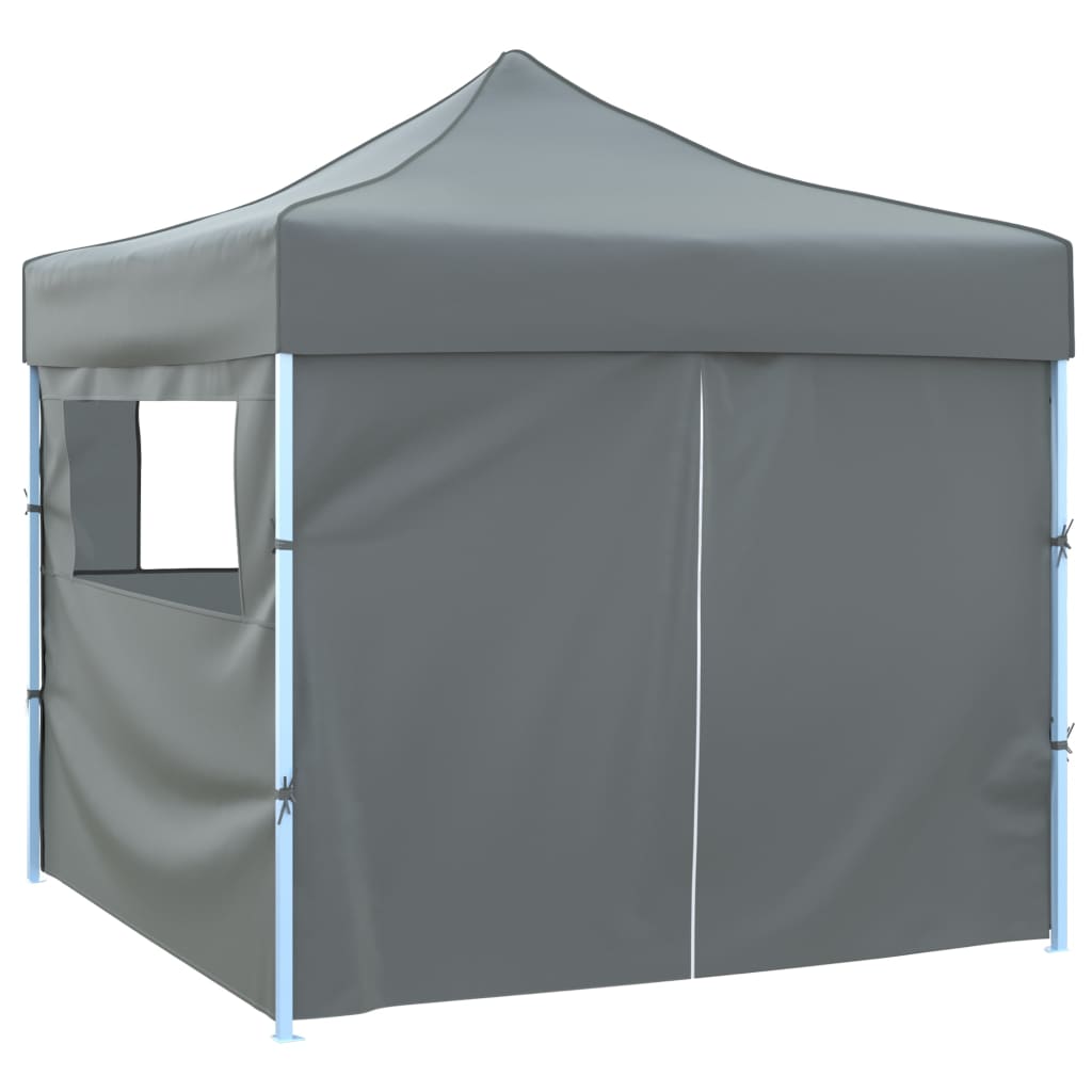 vidaXL Foldable Party Tent Pop-Up with 4 Sidewalls 3x3 m Anthracite