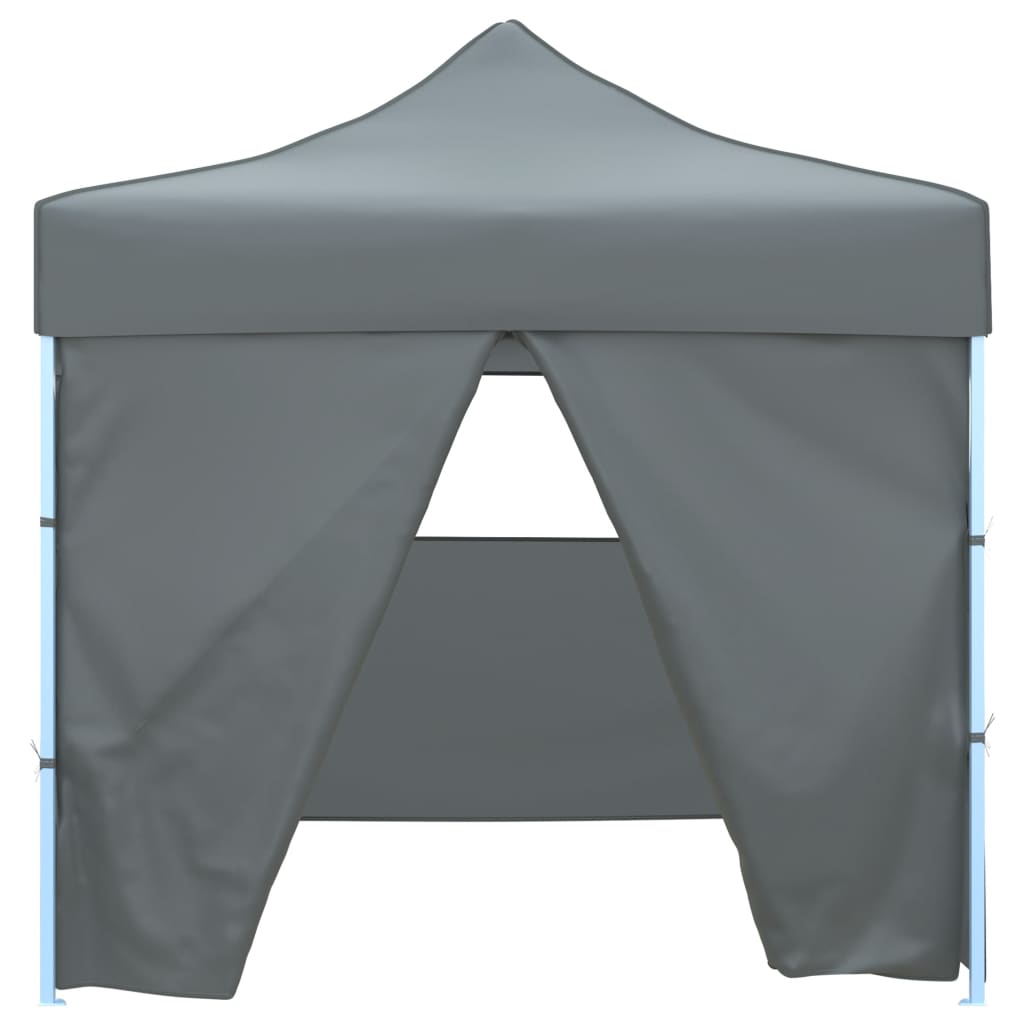 vidaXL Foldable Party Tent Pop-Up with 4 Sidewalls 3x3 m Anthracite