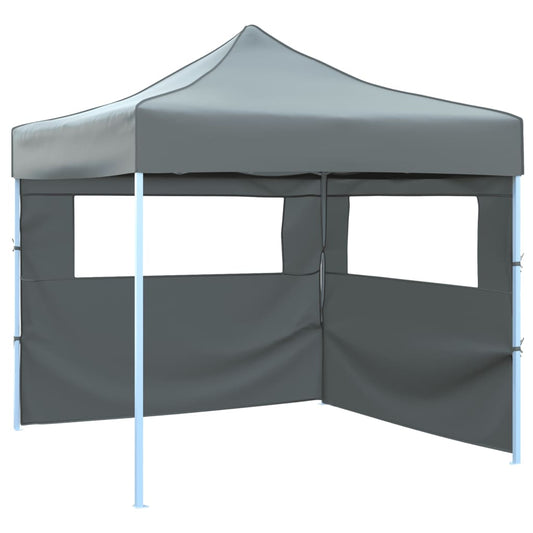 44965 vidaXL Foldable Party Tent Pop-Up with 2 Sidewalls 3x3 m Anthracite