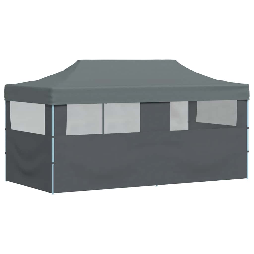 44966 vidaXL Folding Pop-up Partytent with Sidewalls 3x6 m Anthracite