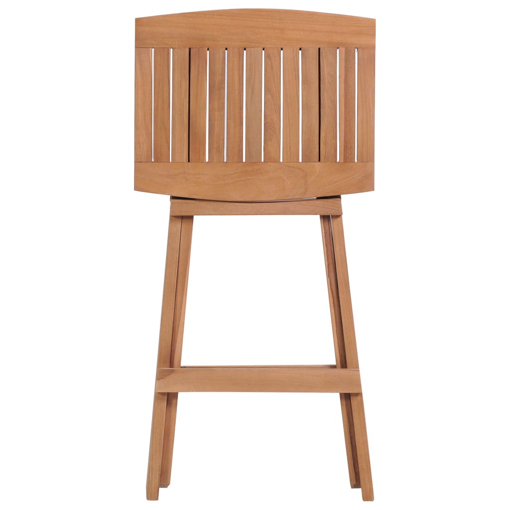Bar Stool | Set of 4 | Brown | Solid teak wood | Standard | Foldable