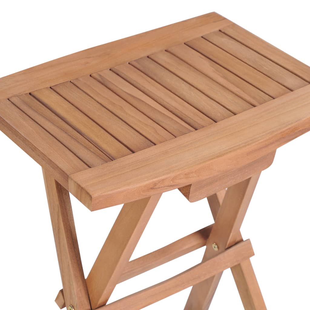 Bar Stool | Set of 4 | Brown | Solid teak wood | Standard | Foldable