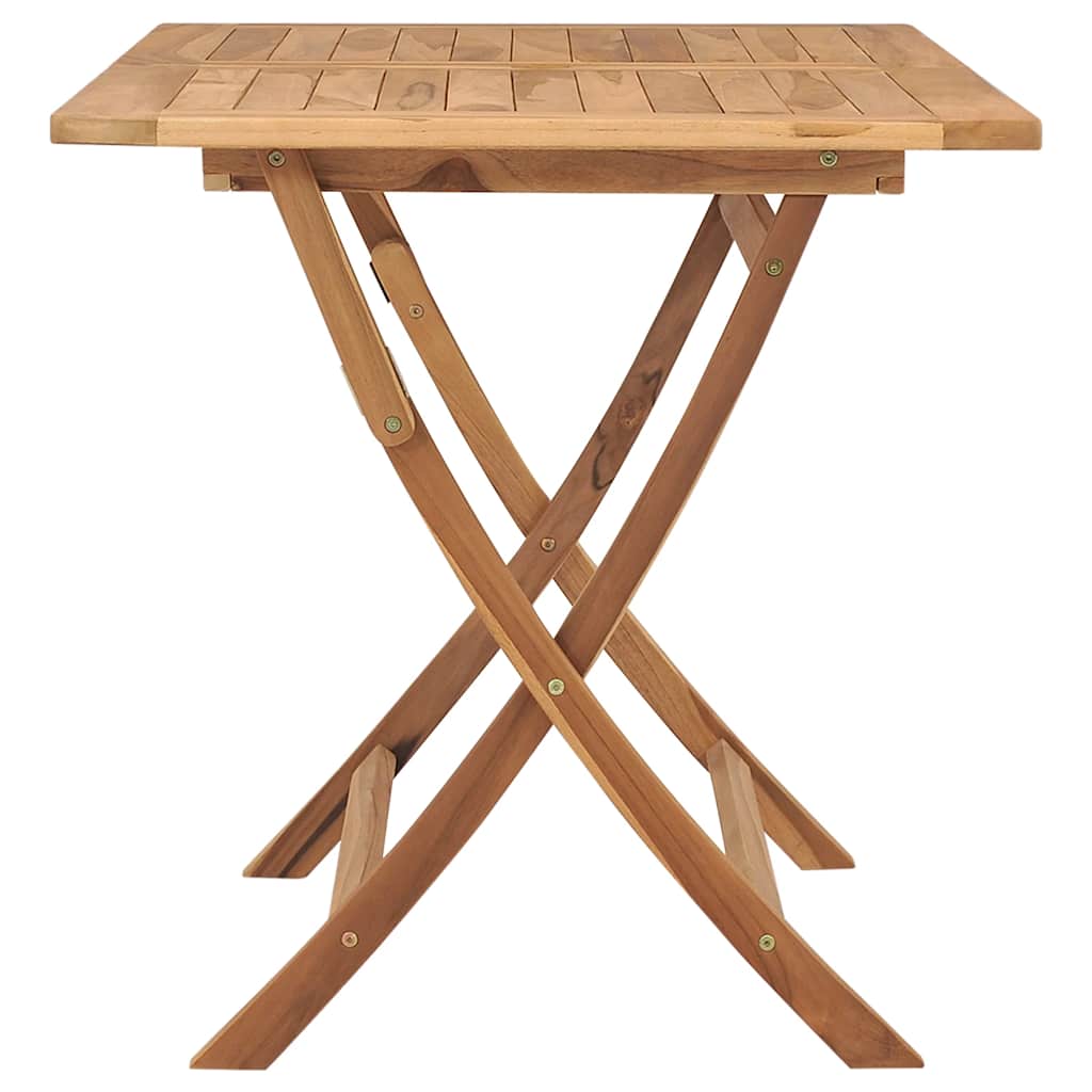44682 vidaXL Folding Garden Table 120x70x75 cm Solid Teak Wood