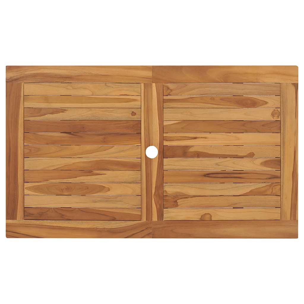 44682 vidaXL Folding Garden Table 120x70x75 cm Solid Teak Wood
