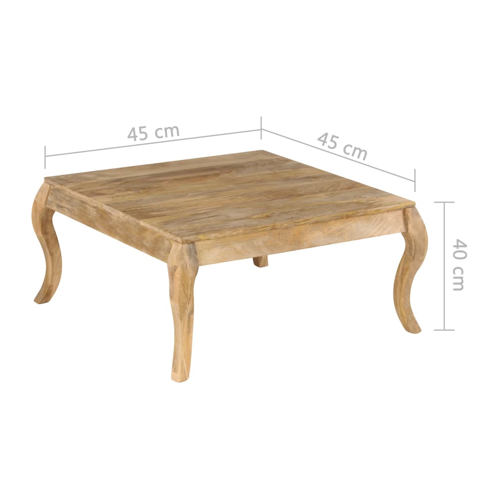 247112 vidaXL End Table 45x45x40 cm Solid Mango Wood