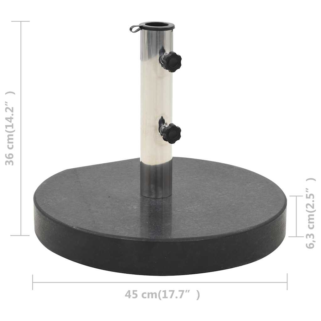 Parasol Base | Black | Granite | Medium | Parasol Base | Round | Modern