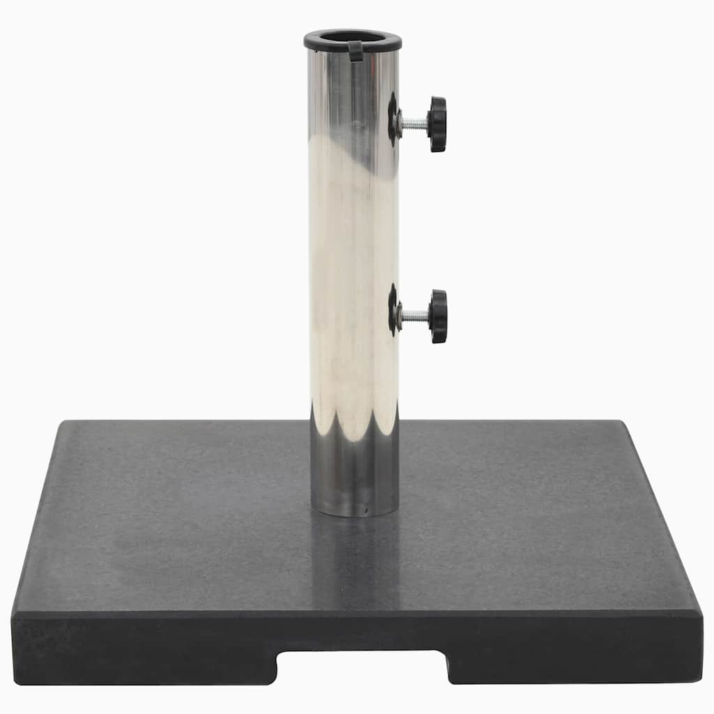 Parasol Base | Black | Granite, Stainless Steel | 20kg, 40 x 40 x 4.5 cm