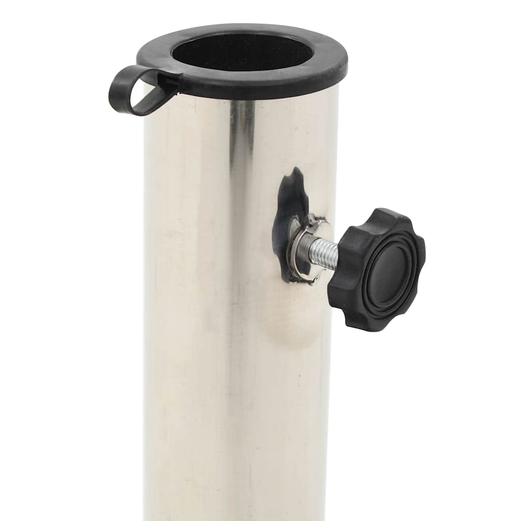 Parasol Base | Black | Granite, Stainless Steel | 20kg, 40 x 40 x 4.5 cm