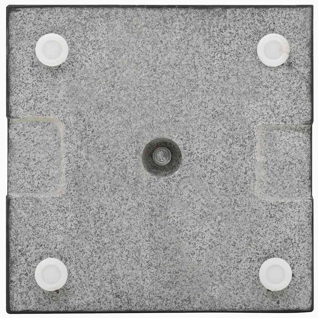 Parasol Base | Black | Granite, Stainless Steel | 20kg, 40 x 40 x 4.5 cm