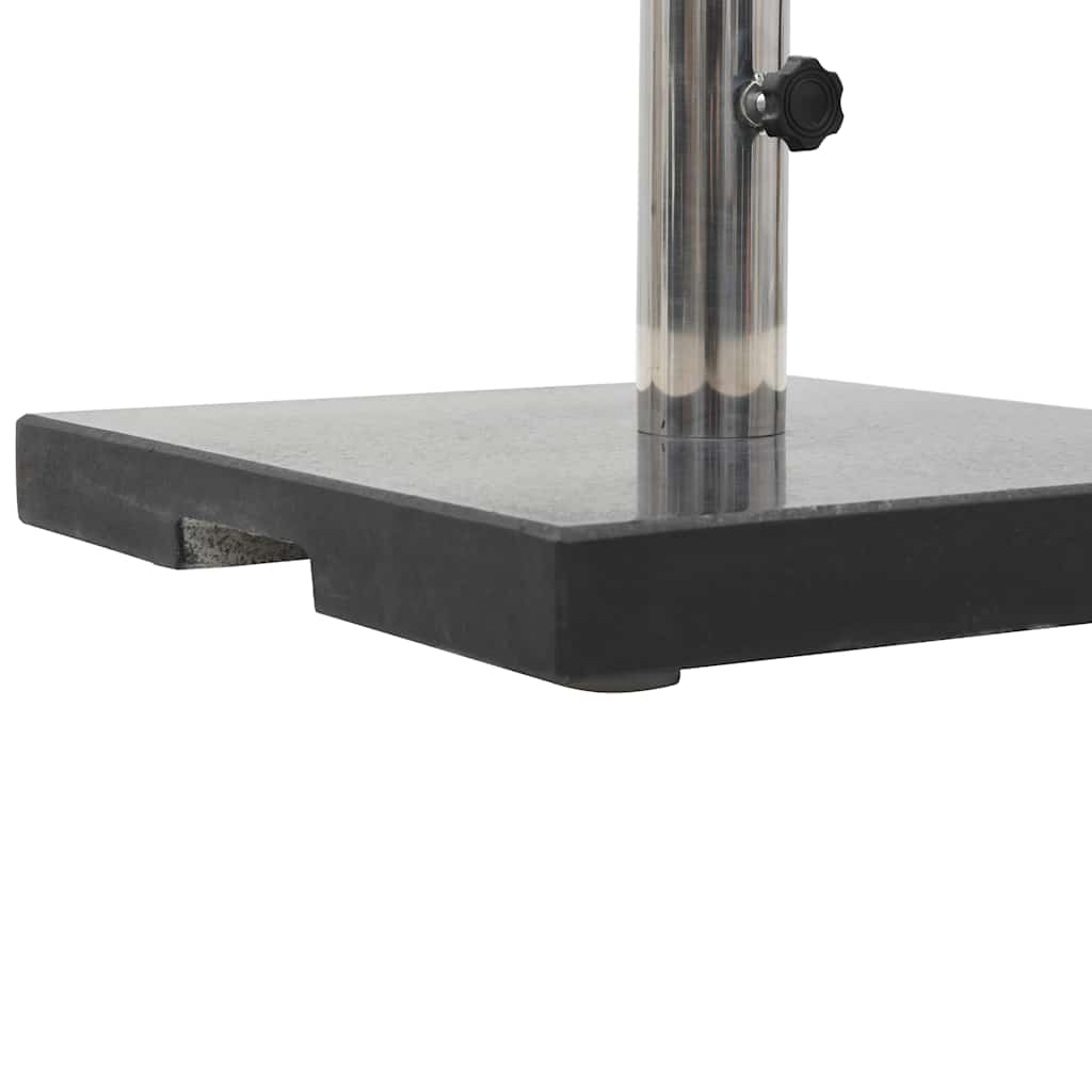 Parasol Base | Black | Granite, Stainless Steel | 20kg, 40 x 40 x 4.5 cm