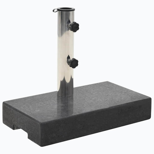 45067 vidaXL Parasol Base Granite 25 kg Rectangular Black