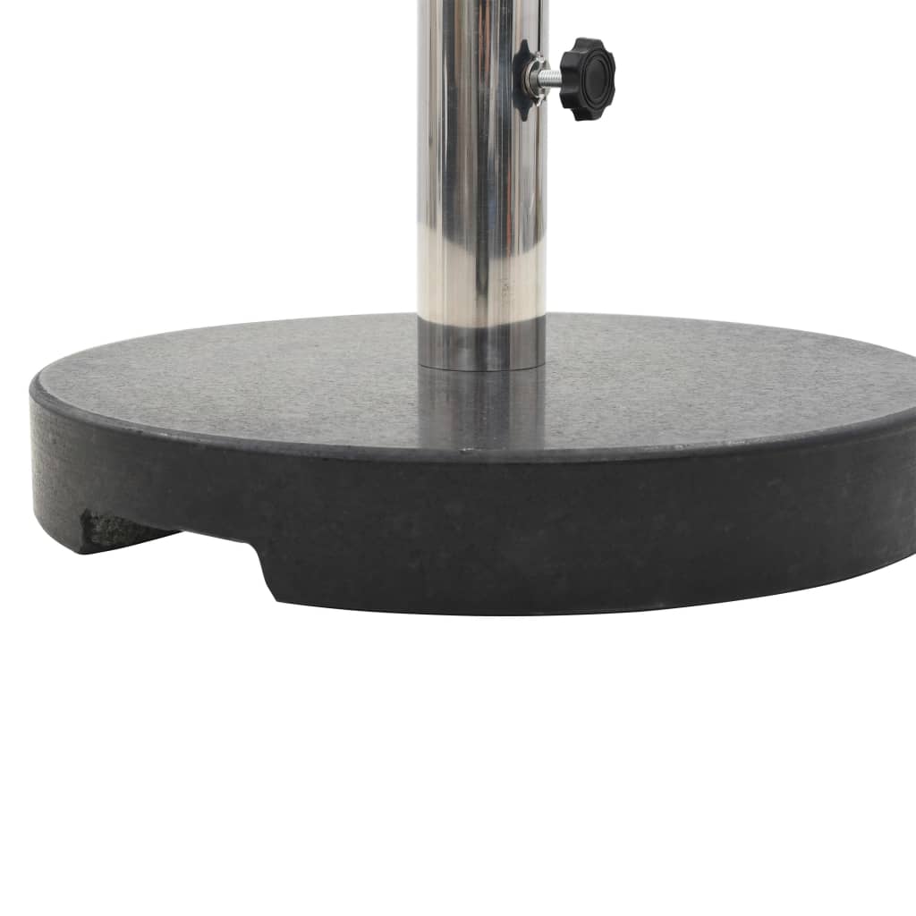 vidaXL Parasol Base Granite 20 kg Round Black