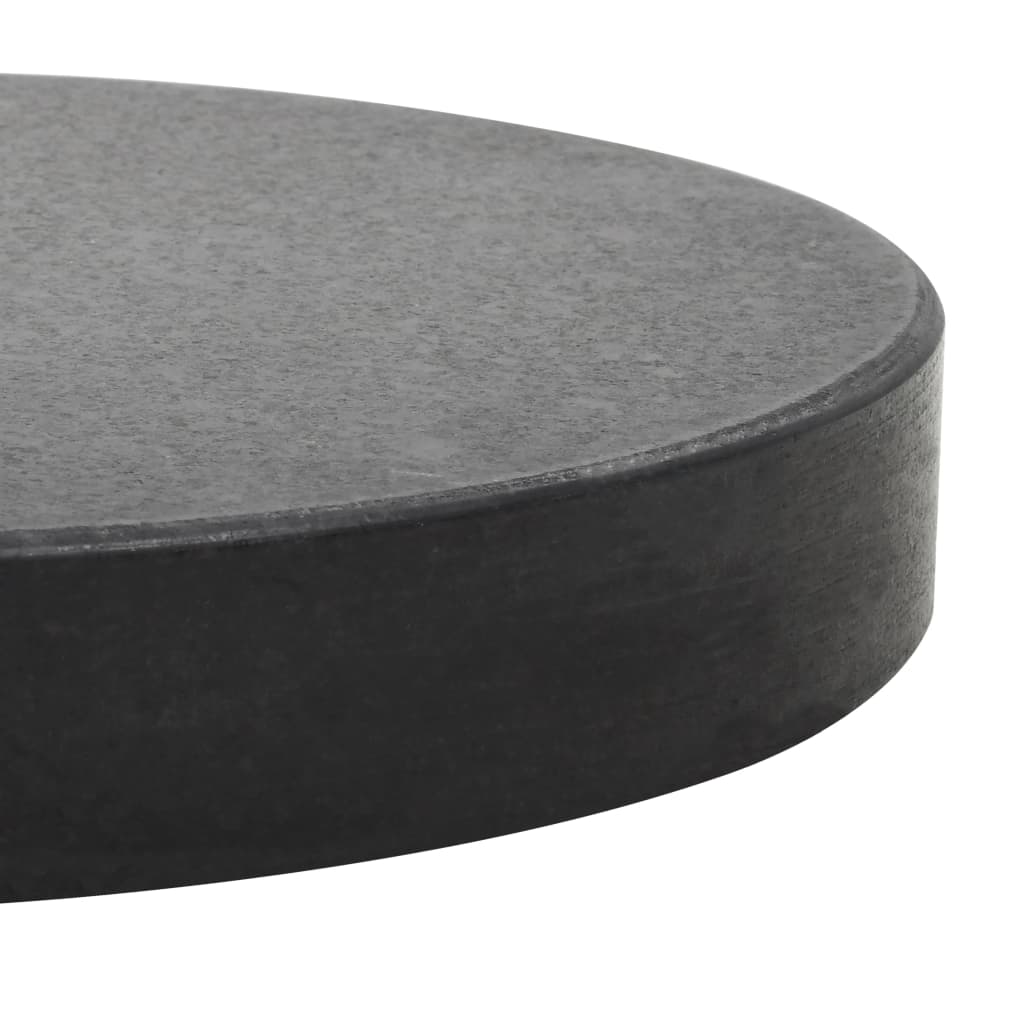 vidaXL Parasol Base Granite 20 kg Round Black