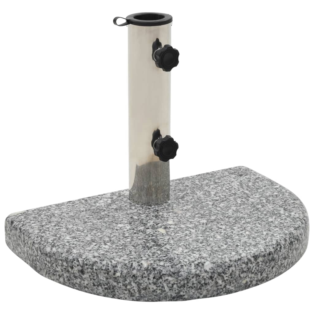 vidaXL Parasol Base Granite 10 kg Curved Grey