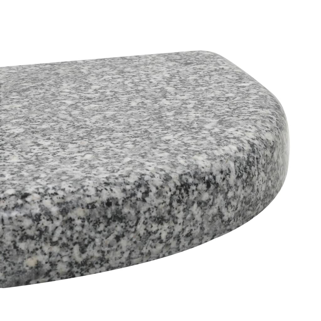 vidaXL Parasol Base Granite 10 kg Curved Grey