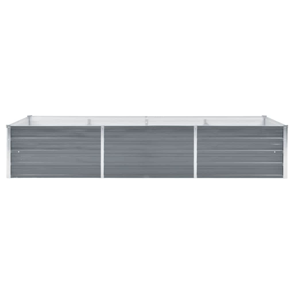 vidaXL Garden Raised Bed Galvanised Steel 240x80x45 cm Grey