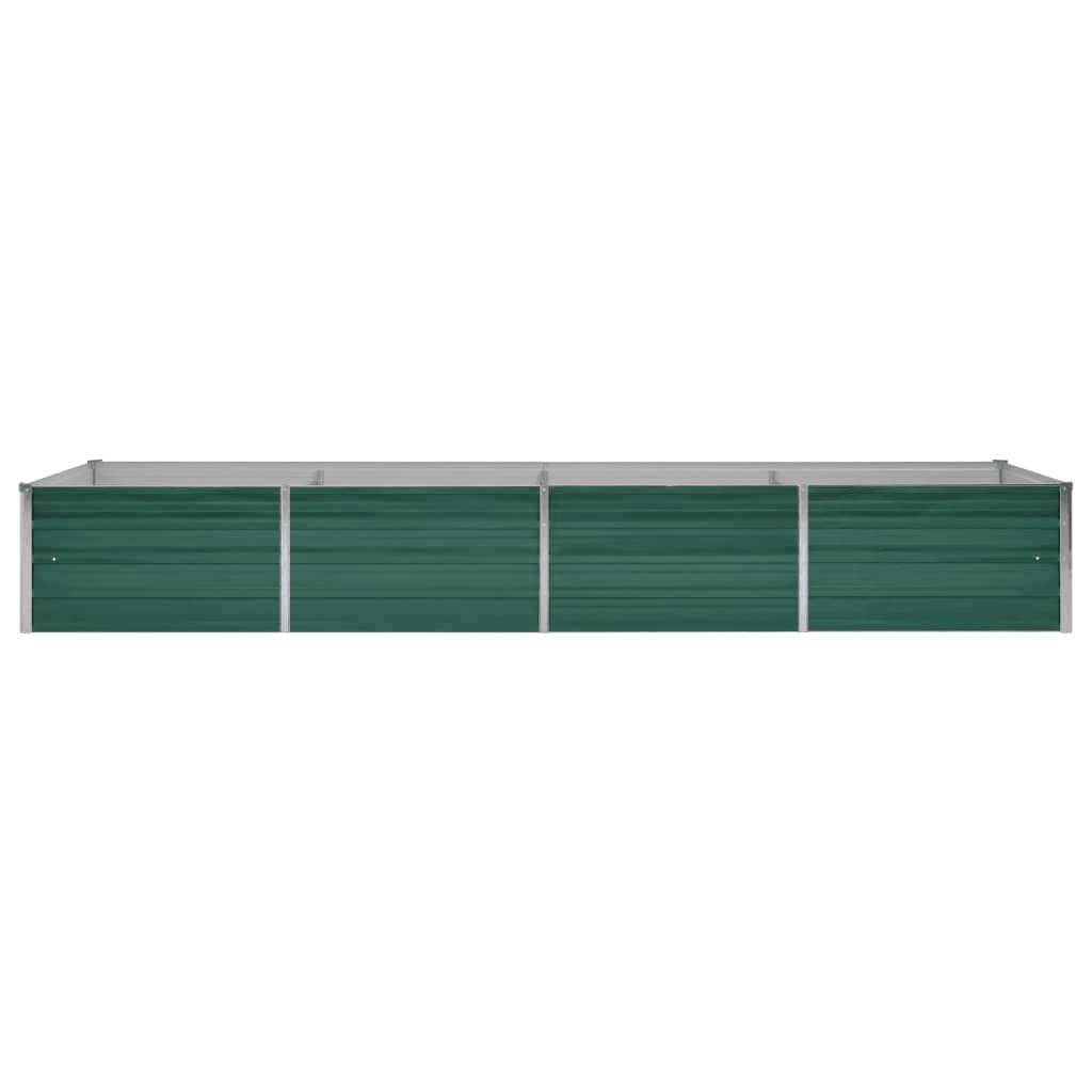 vidaXL Garden Raised Bed Galvanised Steel 320x80x45 cm Green