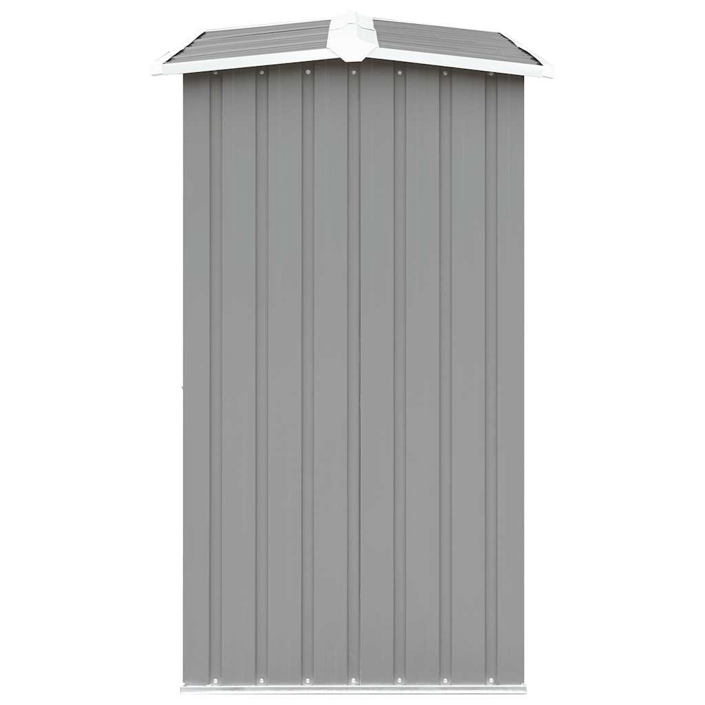 44858 vidaXL Garden Log Storage Shed Galvanised Steel 172x91x154 cm Grey