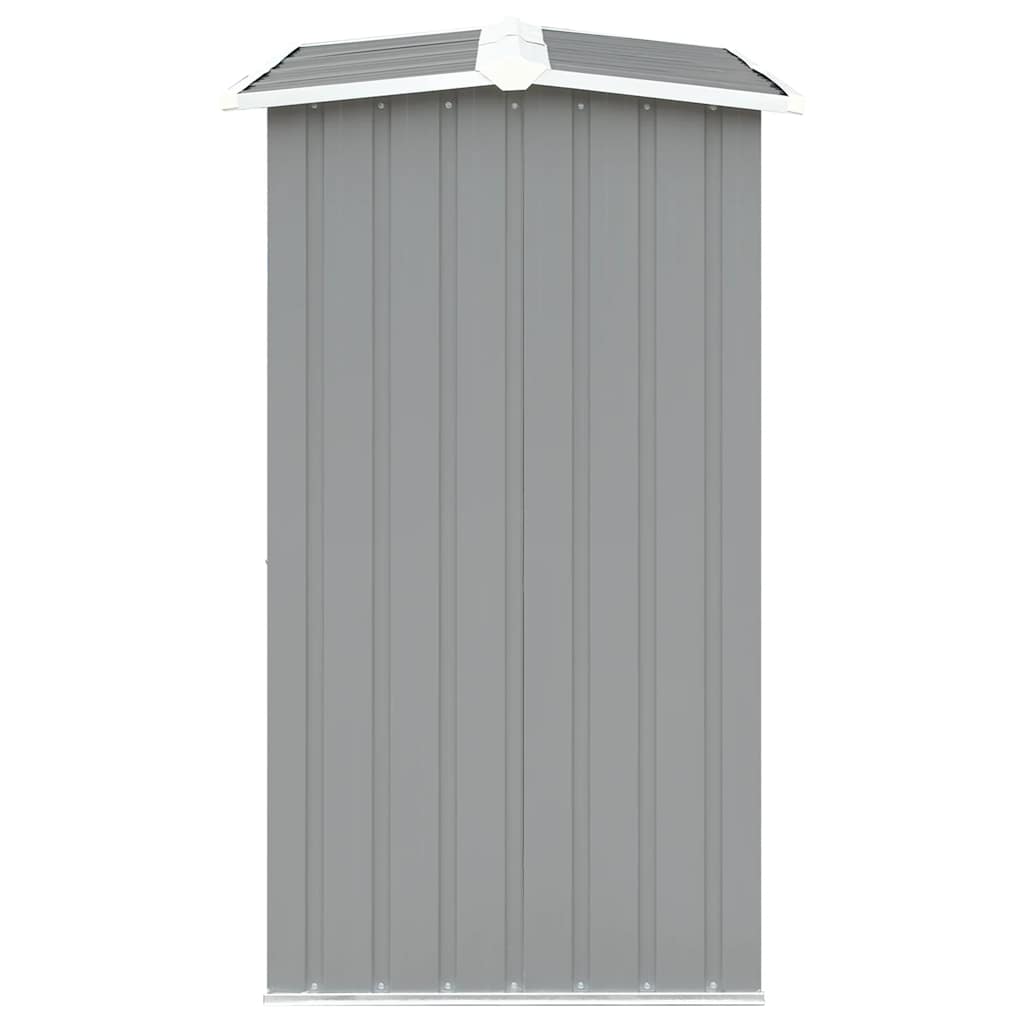 44860 vidaXL Garden Log Storage Shed Galvanised Steel 330x92x153 cm Grey