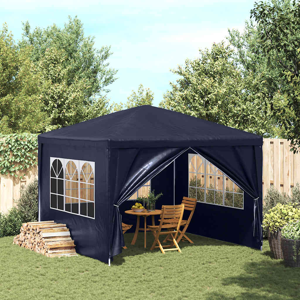 Partytent | Blue | Polyethylene roof and side panels | 3x3x2.55 meters