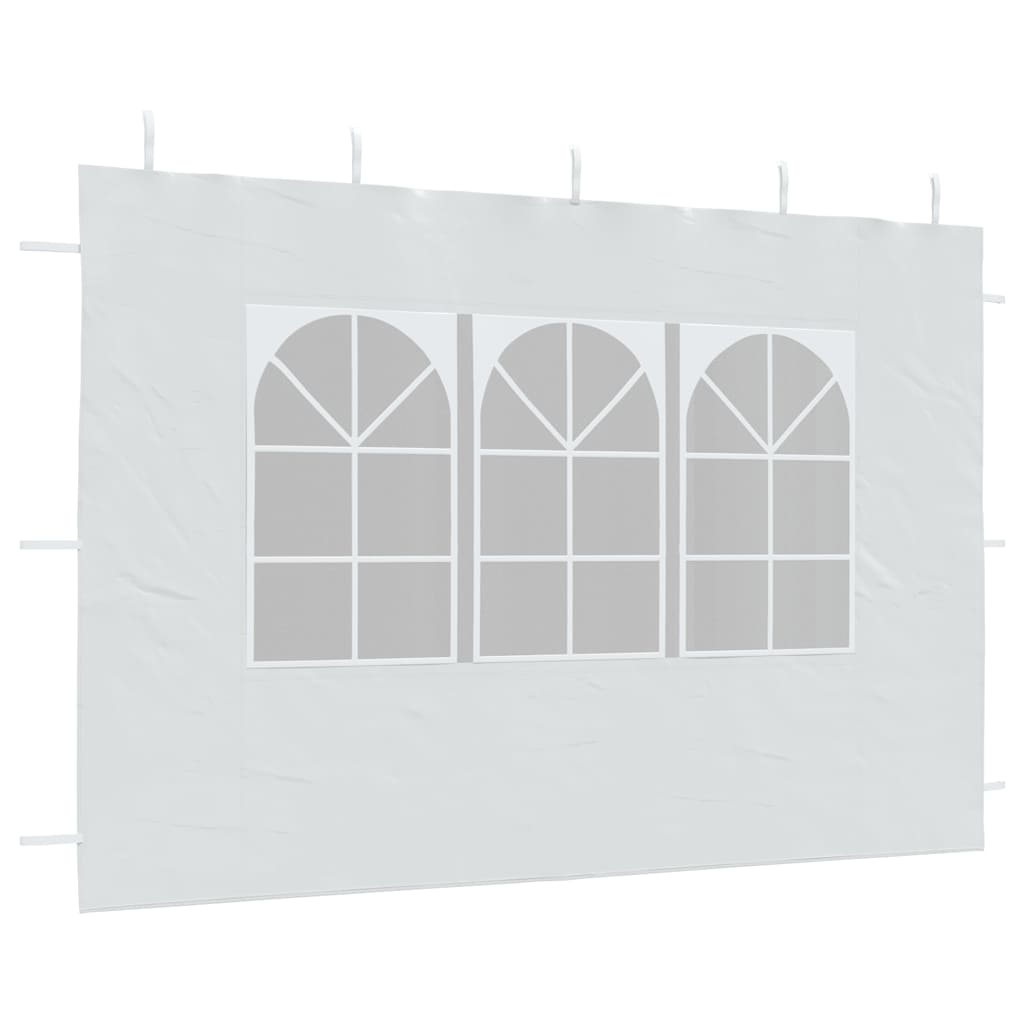 45113 vidaXL Party Tent Sidewall 2 pcs with Window PE White