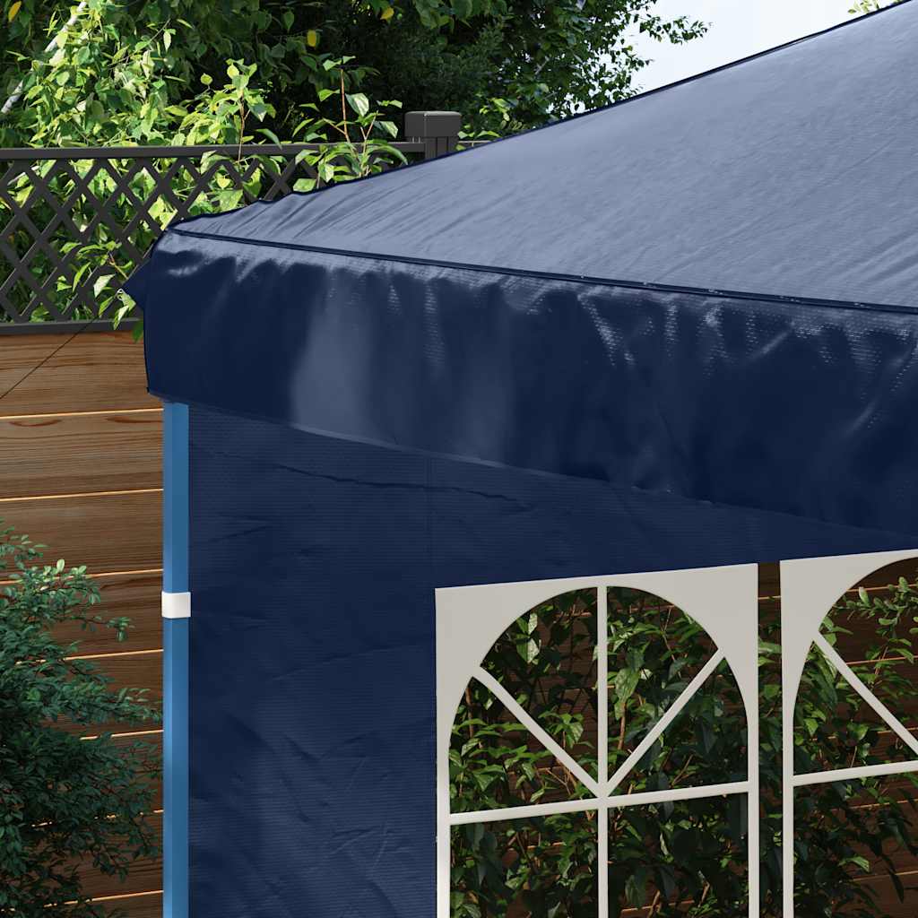 45115 vidaXL Party Tent Sidewall 2 pcs with Window PE Blue
