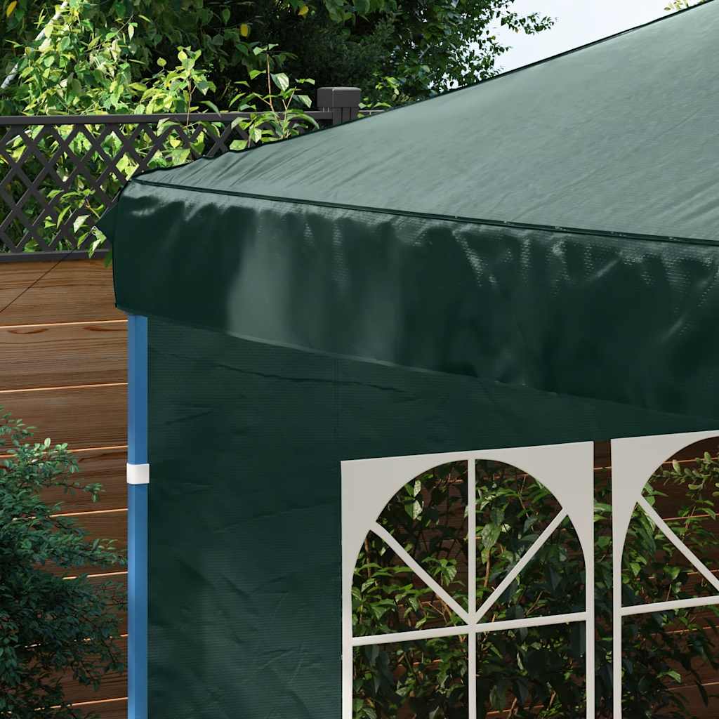 45119 vidaXL Party Tent Sidewall 2 pcs with Window PE Green