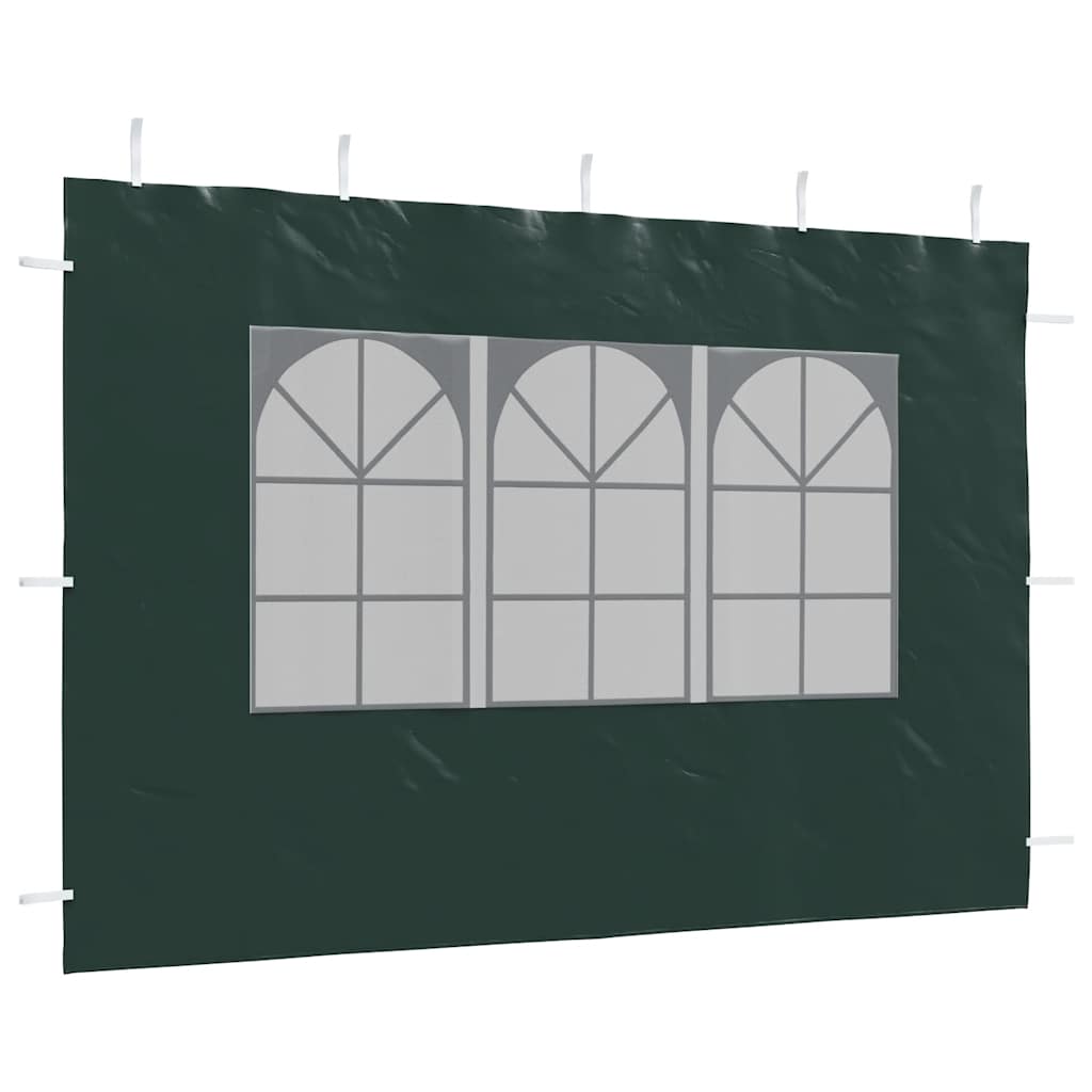 45119 vidaXL Party Tent Sidewall 2 pcs with Window PE Green