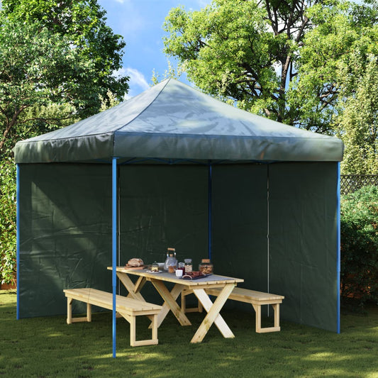 Partytent Zijwand 2 stuks met Rits PE Groen