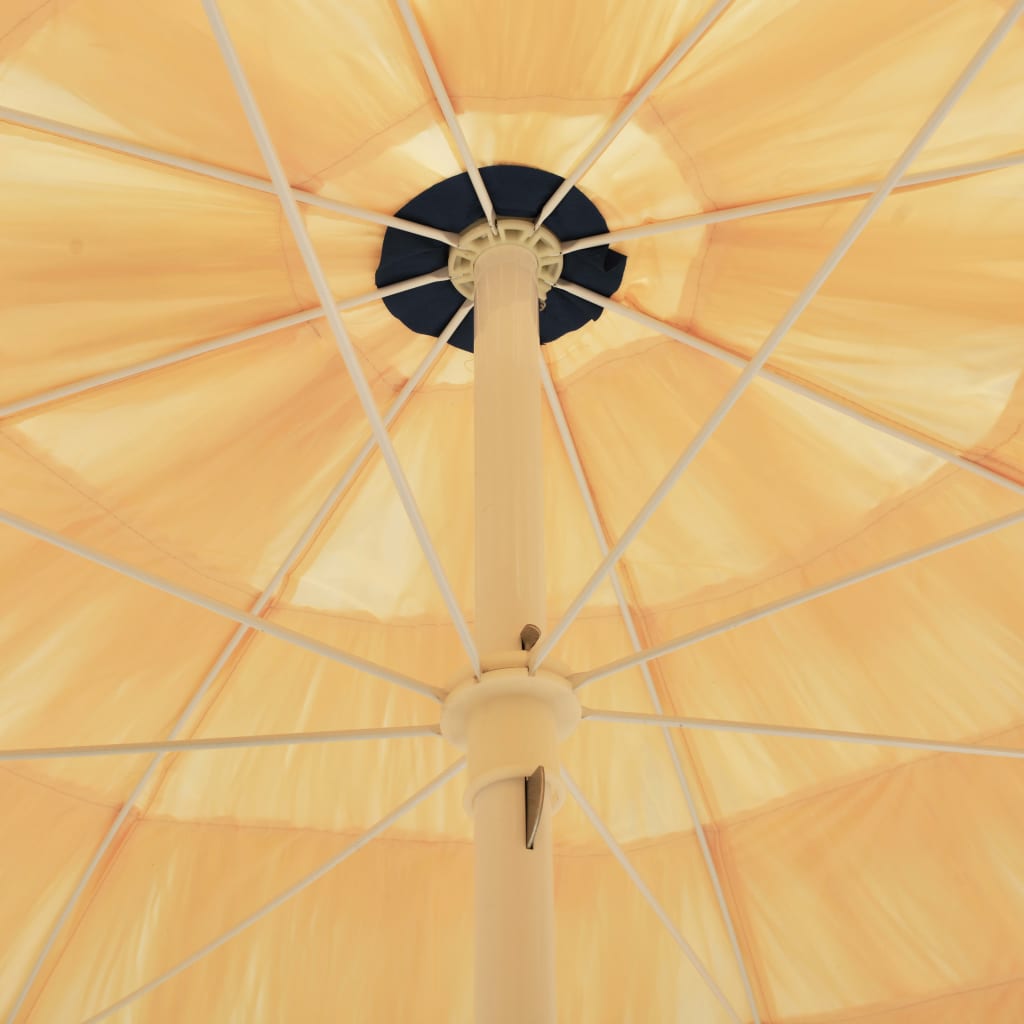 Beach Parasol | Natural | Polypropylene, Polyester, Powder-Coated Steel