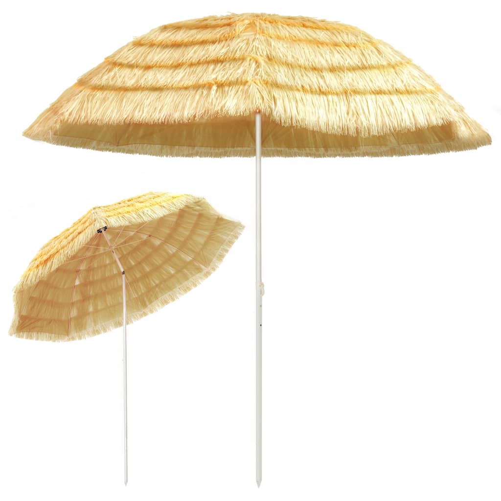 vidaXL Beach Parasol Natural 300 cm Hawaii Style