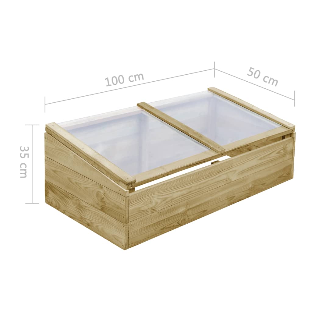 vidaXL Greenhouse Impregnated Pinewood 100x50x35 cm