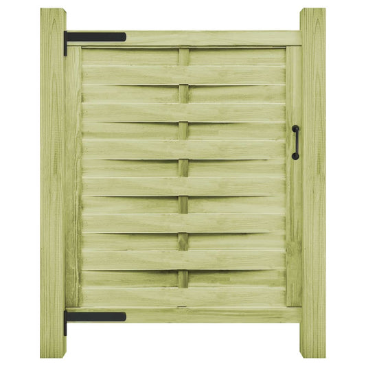 vidaXL Garden Gate Impregnated Pinewood 100x125 cm Green