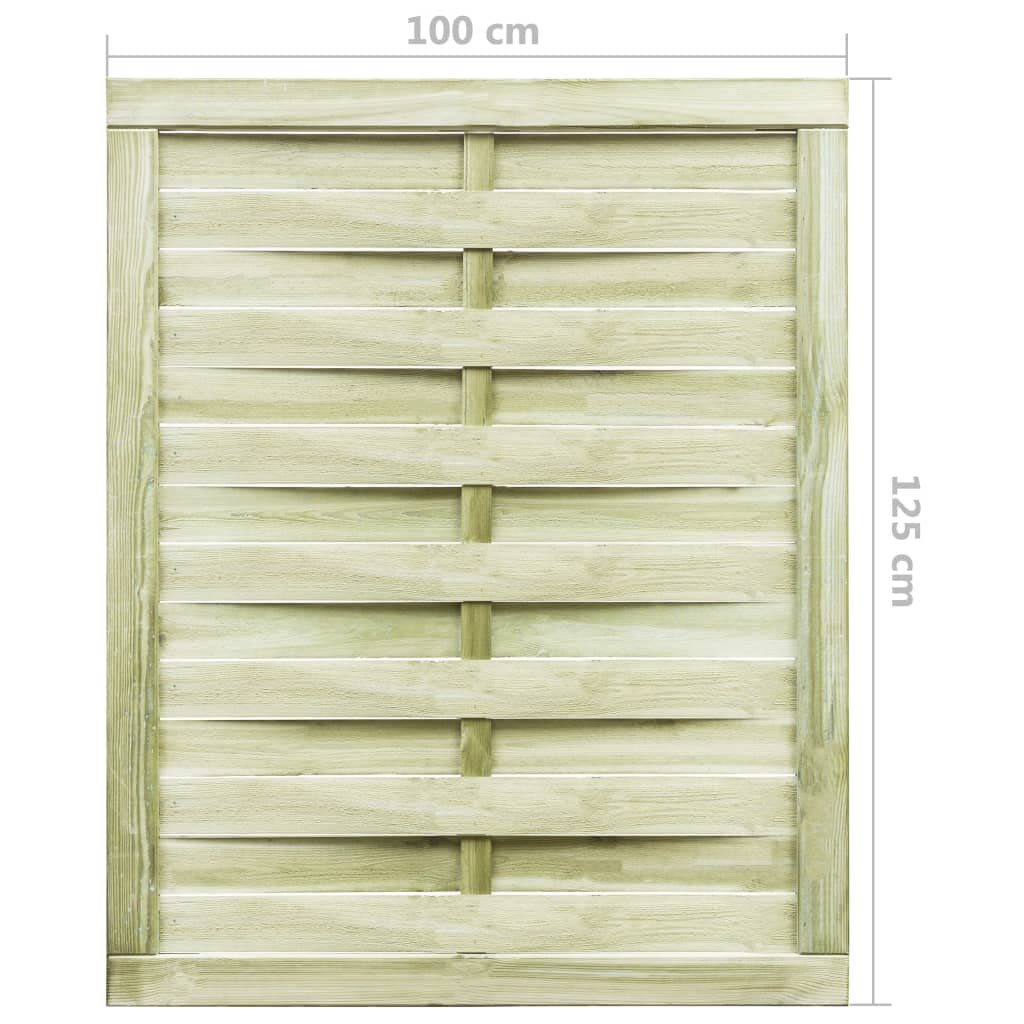 vidaXL Garden Gate Impregnated Pinewood 100x125 cm Green