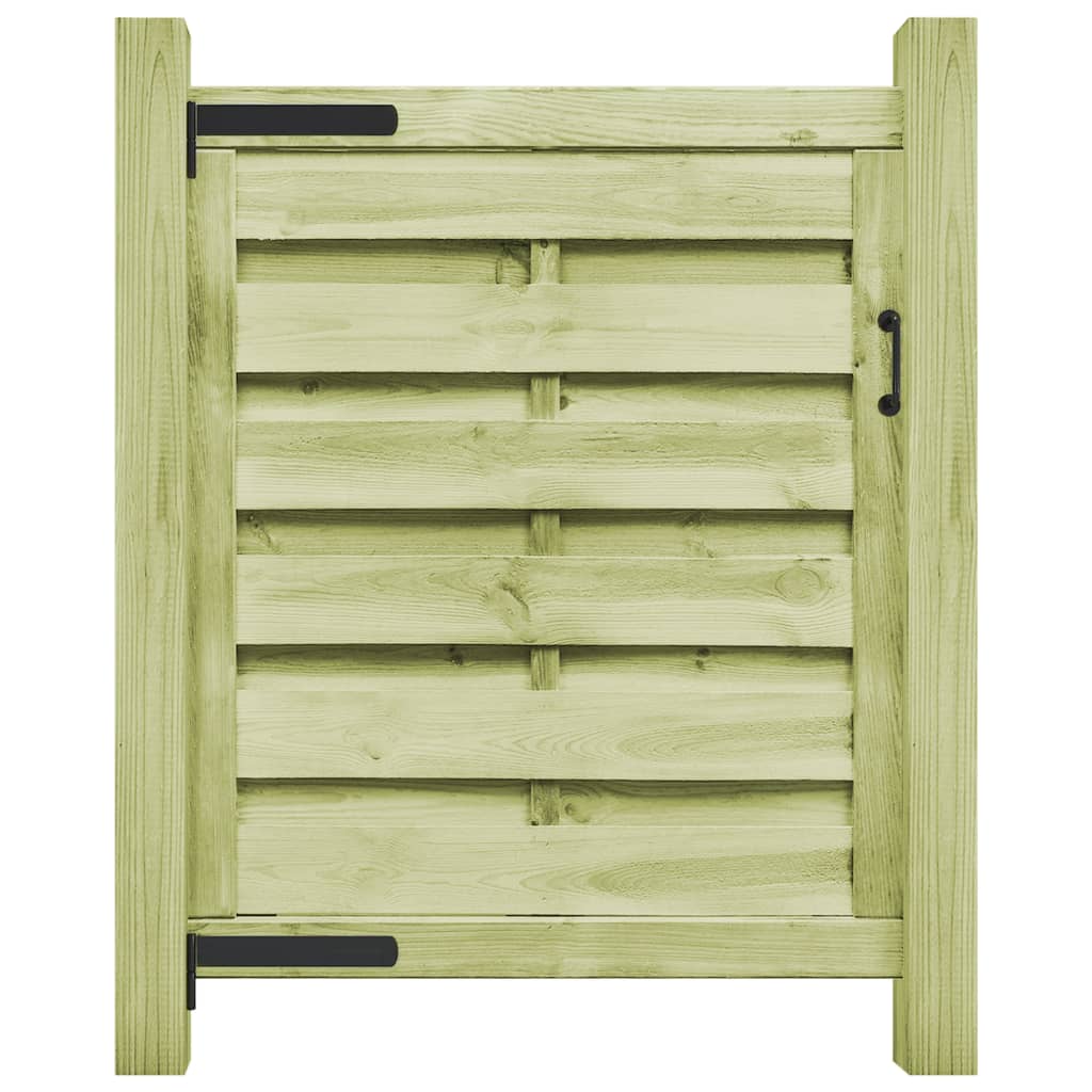 vidaXL Garden Gate Impregnated Pinewood 100x100 cm Green